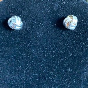 Sterling Silver Knot Earrings